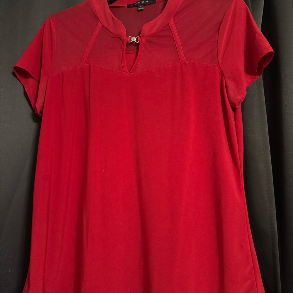Elegant Red Women's Top